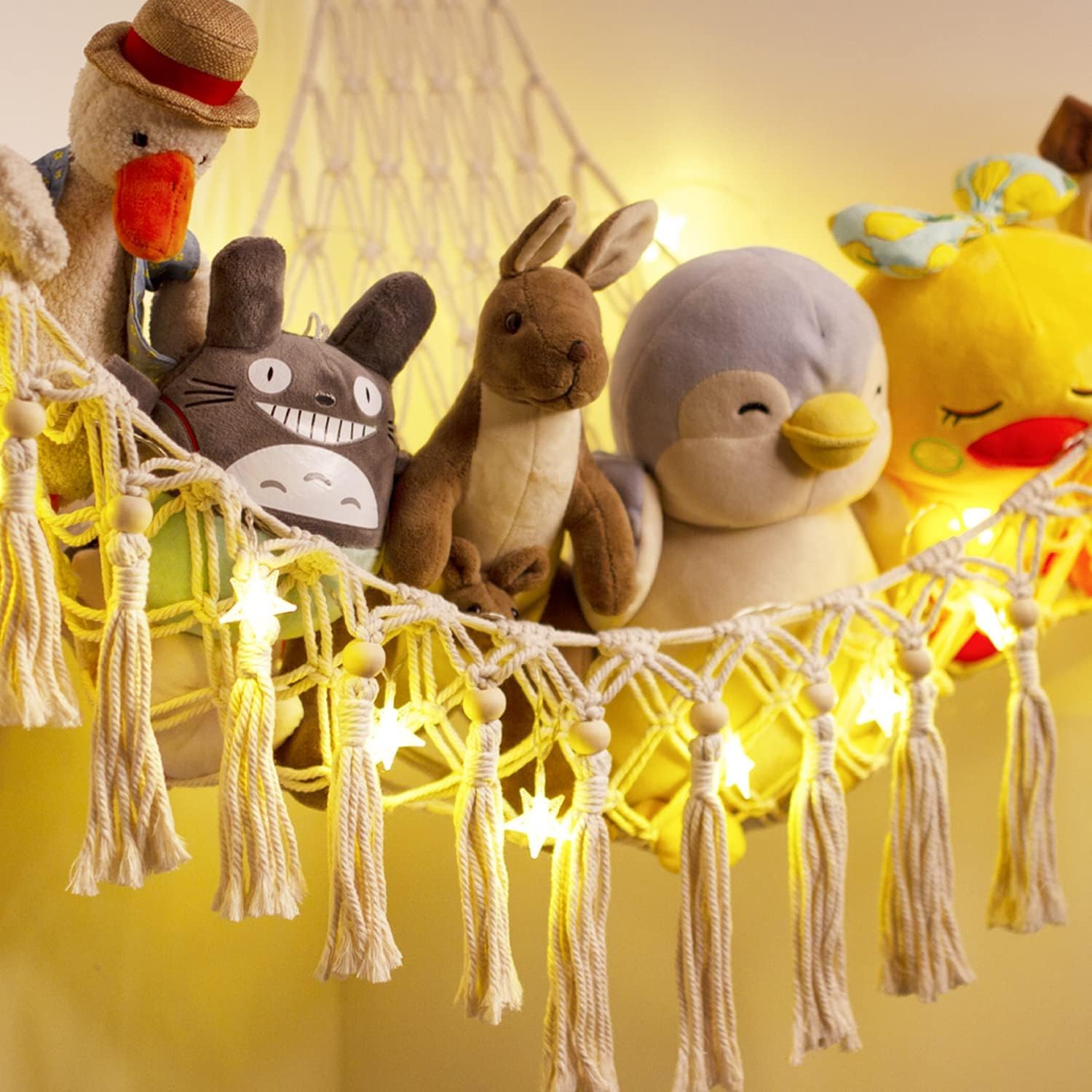 TCGPRO large plushie storage net frees floor space.