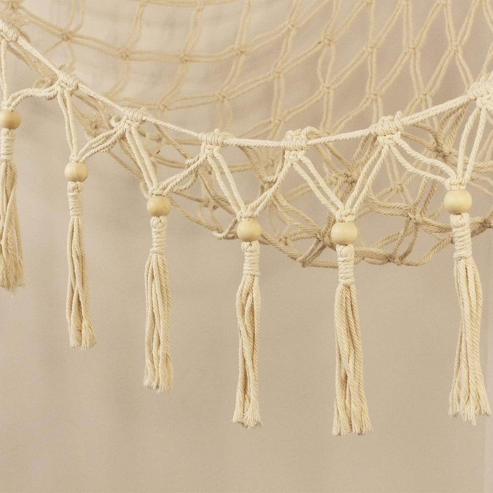 TCGPRO natural fiber hammock close-up emphasizes eco-friendly materials and durable knotwork