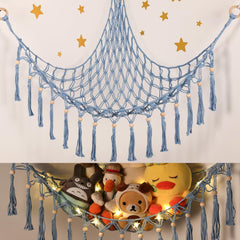 TCGPRO stuffed animal hammock cotton macrame display for cozy storage