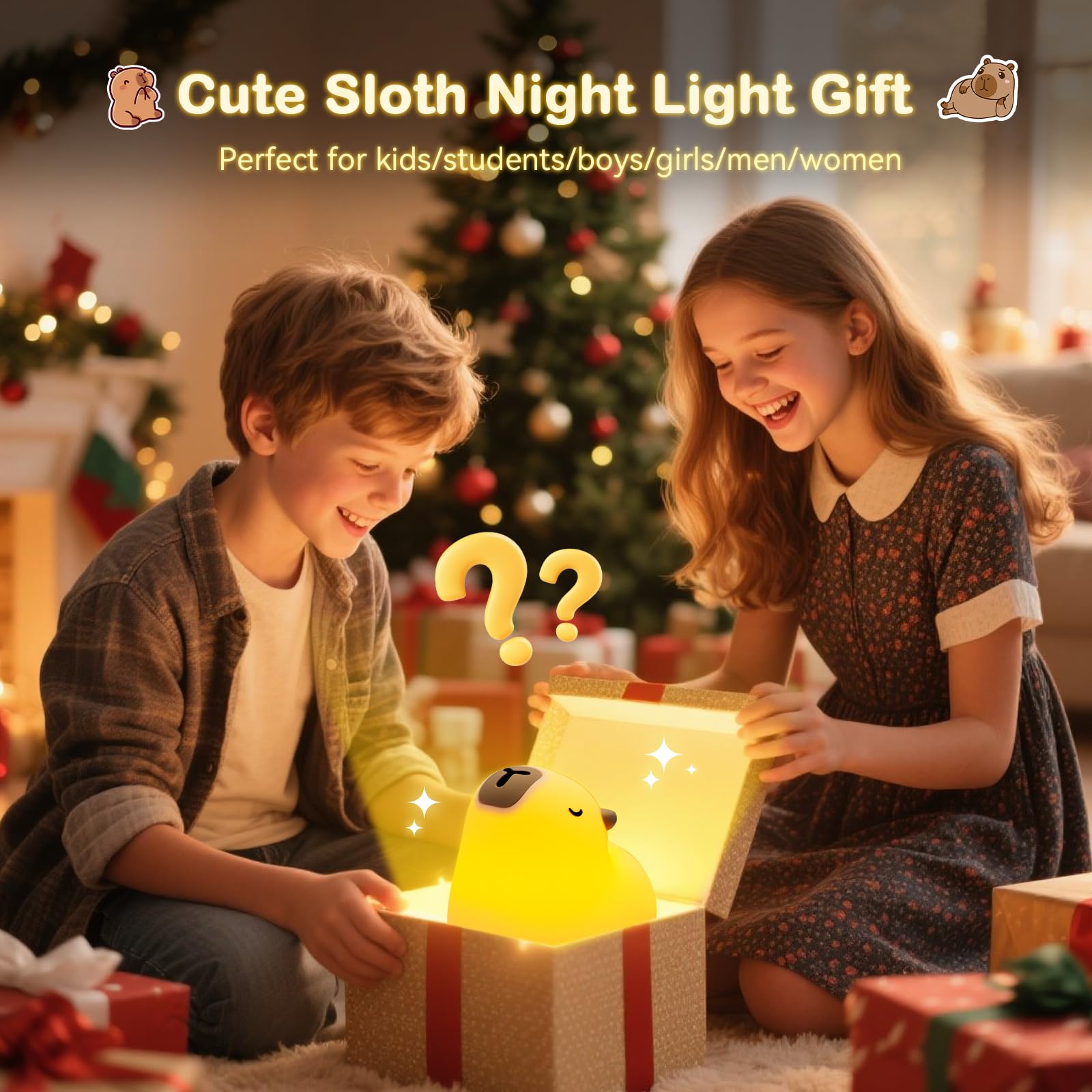 TCMOT Capybara night light uses Type-C charging for quick recharges