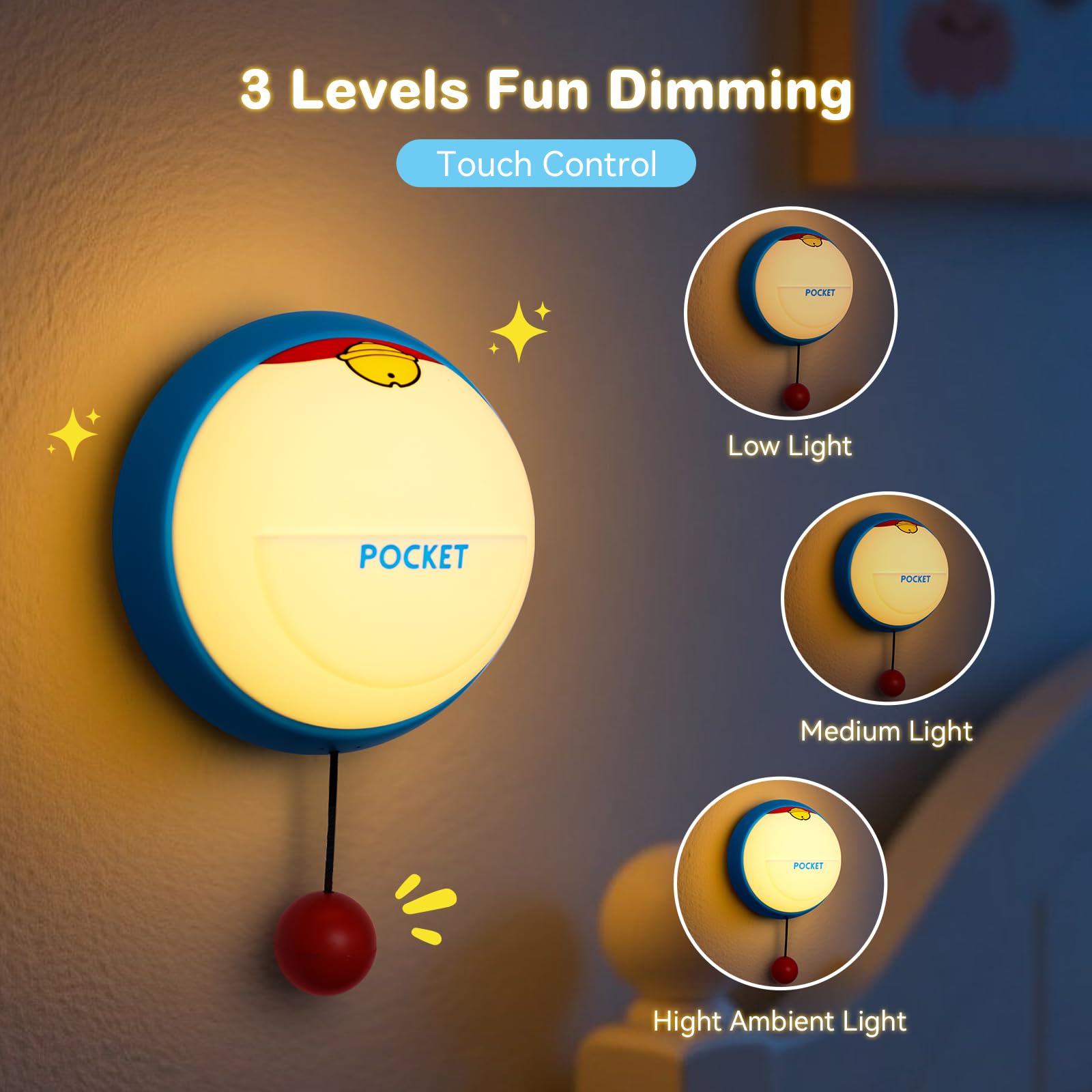 TCMOT Night Light 3-level-brightness enables customizable ambient glow.