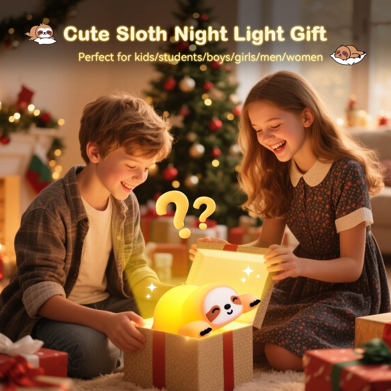 TCMOT Sloth Night Light in nursery decor adding calm ambience