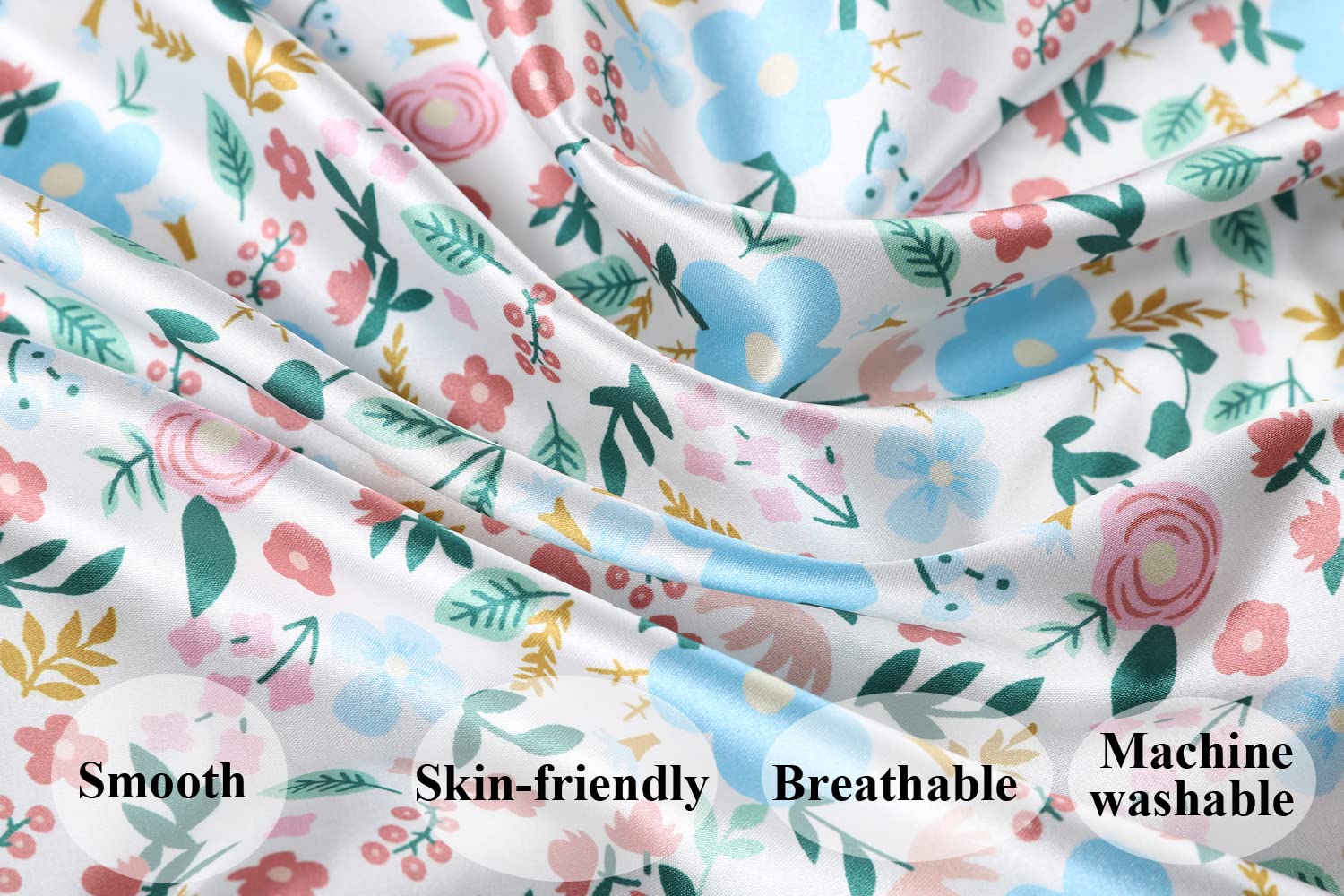 Tcmyyund floral satin sheet protects skin and keeps baby comfortable all night.