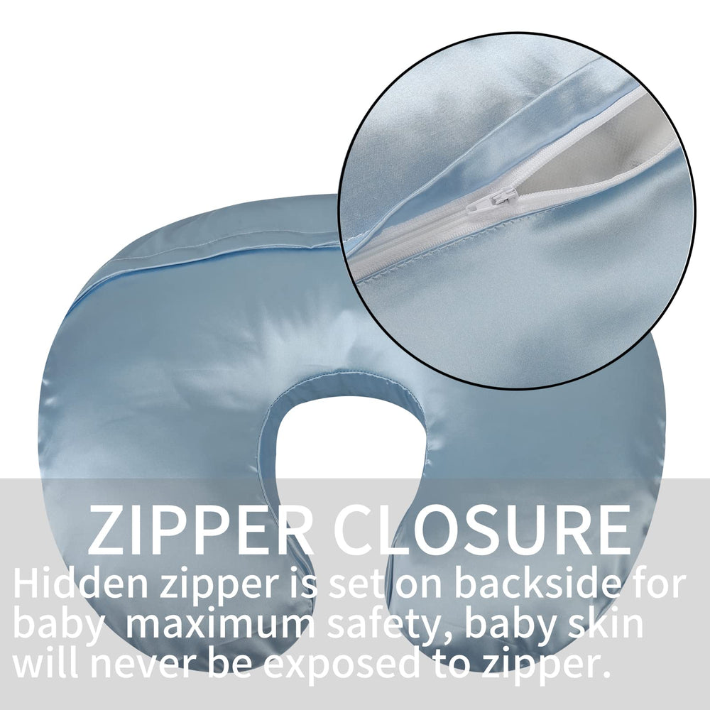 Tcmyyund satin cover compatible with Boppy pillow, universal fit option.