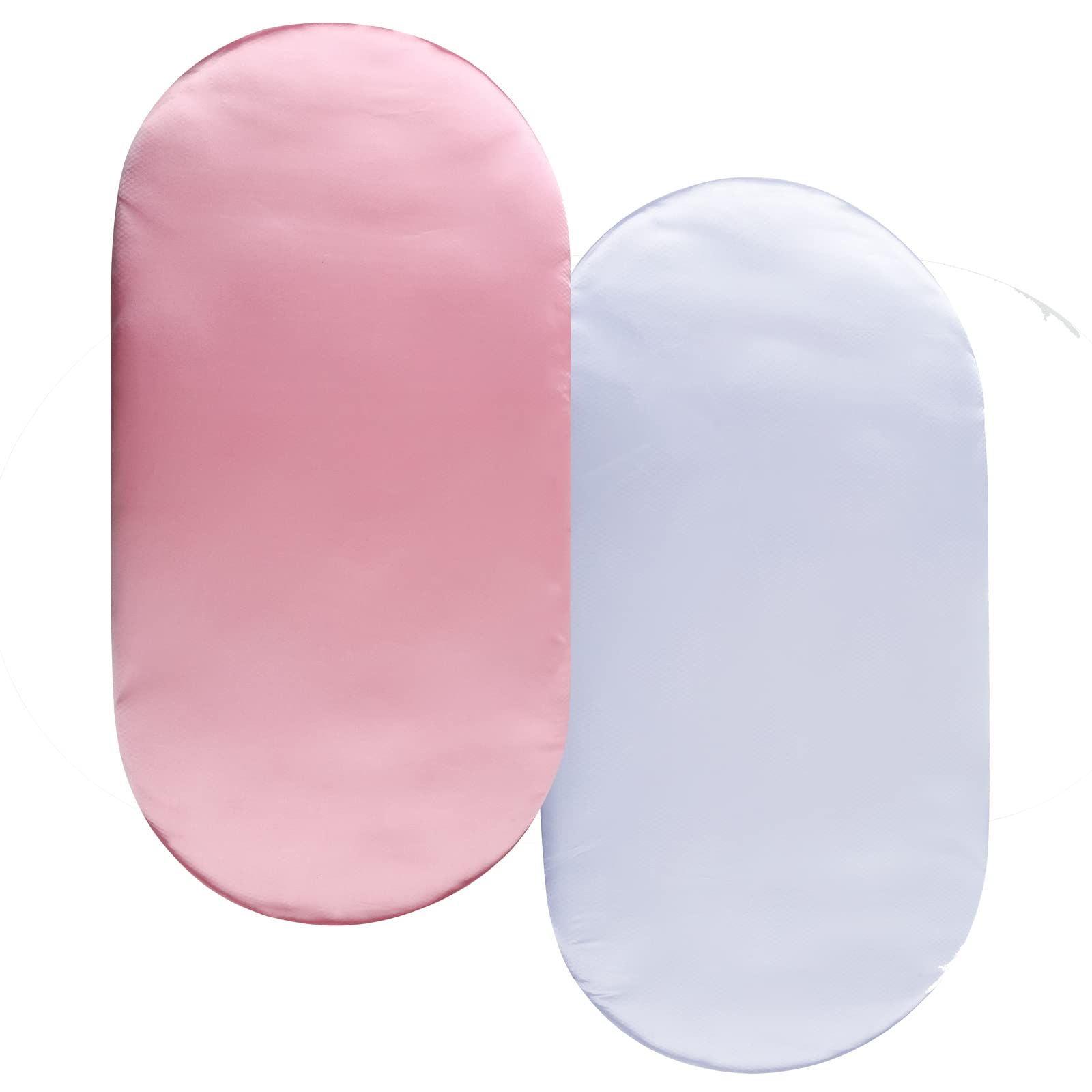 Tcmyyund satin bassinet sheet pink shows a soft sleep surface for gentle skin.
