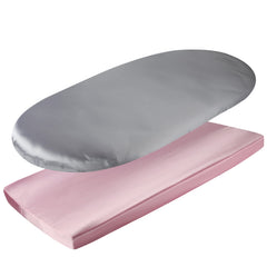 Tcmyyund satin bassinet-sheet universal-fit design provides snug mattress coverage.