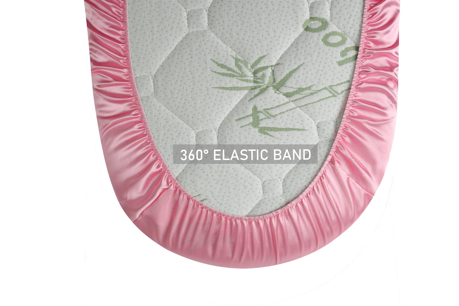 Tcmyyund satin bassinet sheet universal-fit diagram shows shape compatibility.