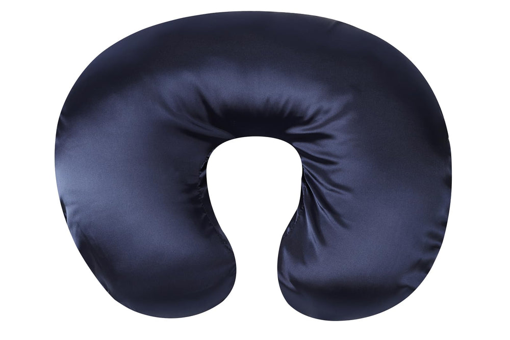 Tcmyyund satin pillow cover in grey and navy complements any nursery decor.
