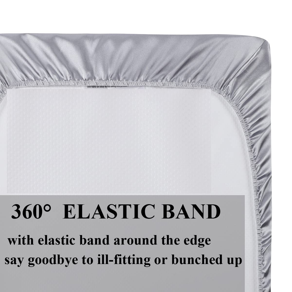 Tcmyyund satin pack n play sheet elastic edge demonstrates snug fit