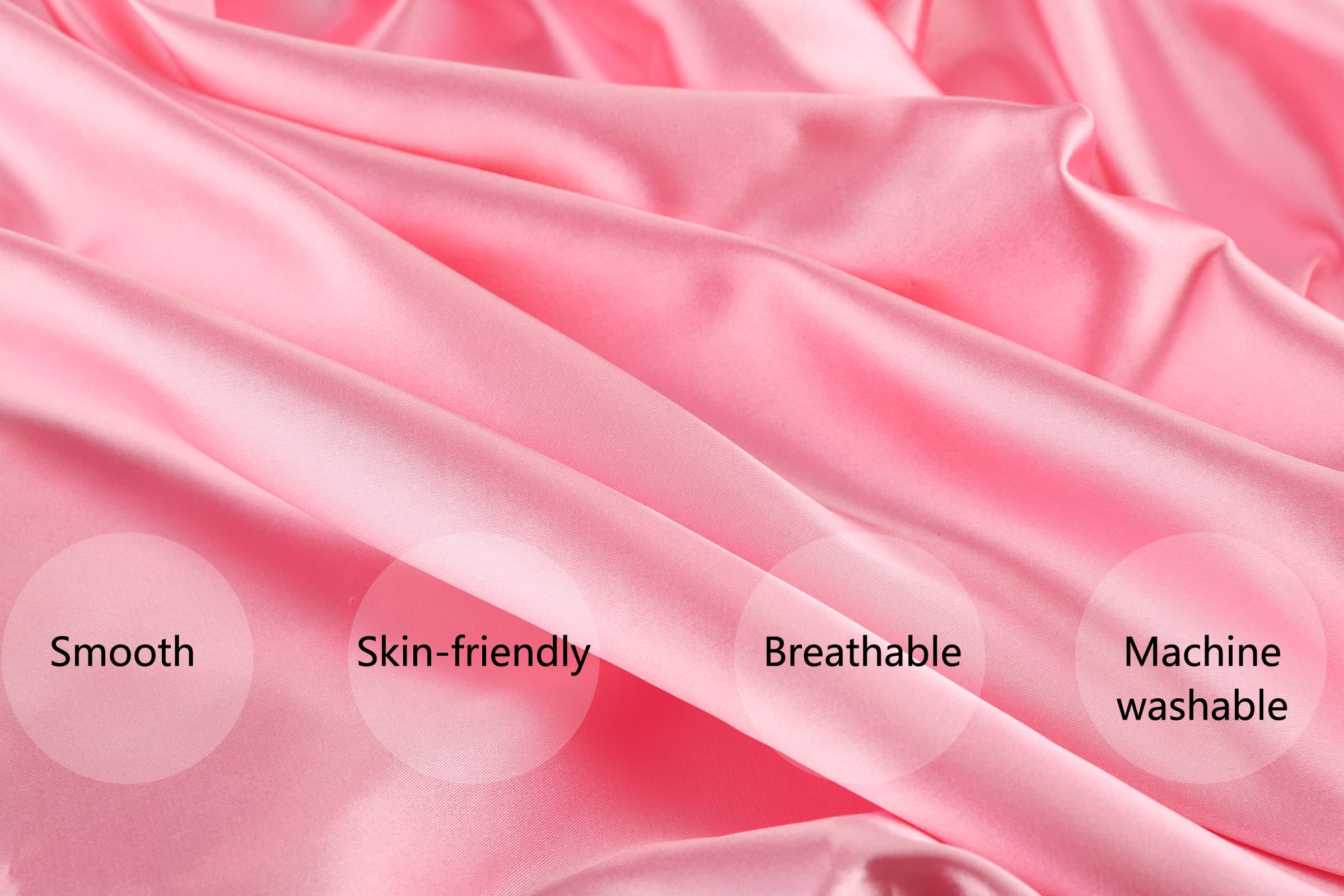 Tcmyyund satin pack n play sheet satin texture closeup, luxurious softness and breathability