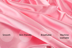 Tcmyyund satin pack n play sheet satin texture closeup, luxurious softness and breathability