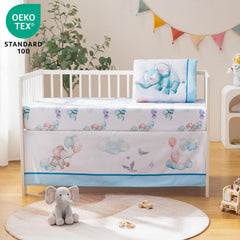 TCOYIWL crib skirt 14-inch drop highlights decorative breathable dust ruffle