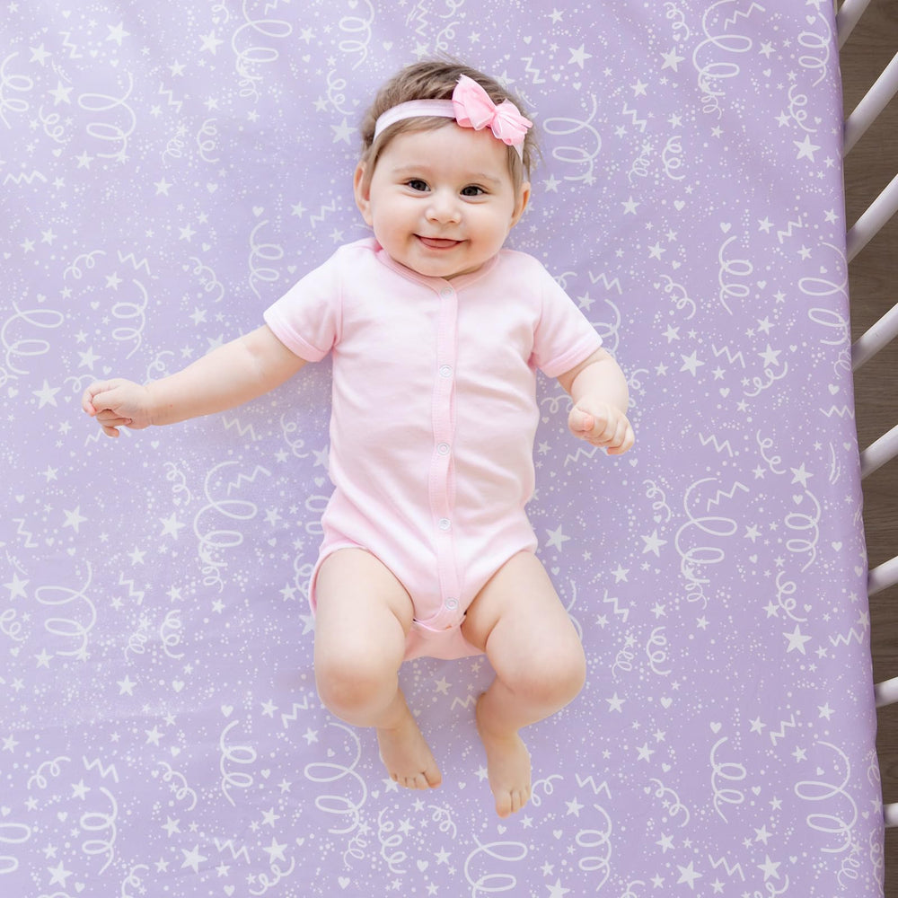TCOYIWL crib skirt 27x51 inch adds finished, breathable style.