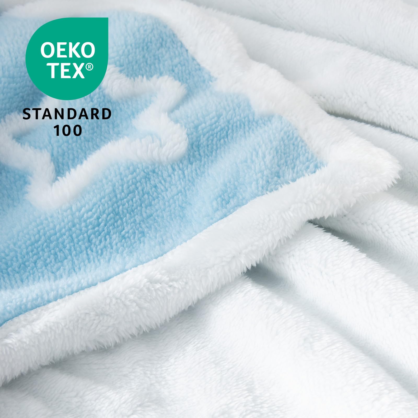 TCOYIWL 33x43 inch blanket sized for newborn to toddler use.