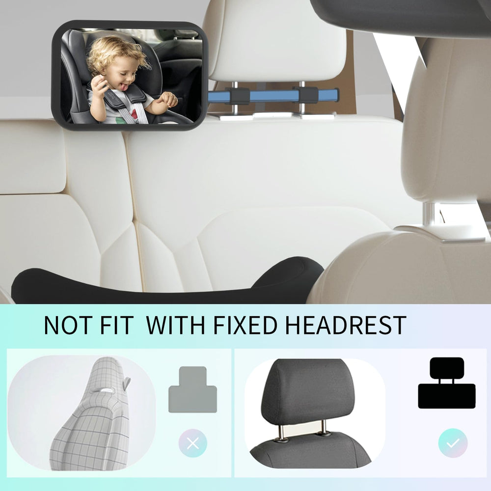 TDFERAN baby car mirror metal clip installation allows quick, secure setup.
