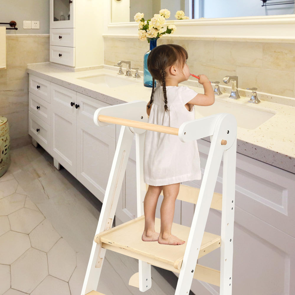 TDKDHoming foldable toddler tower ships compactly, easing storage and shipping for busy families.