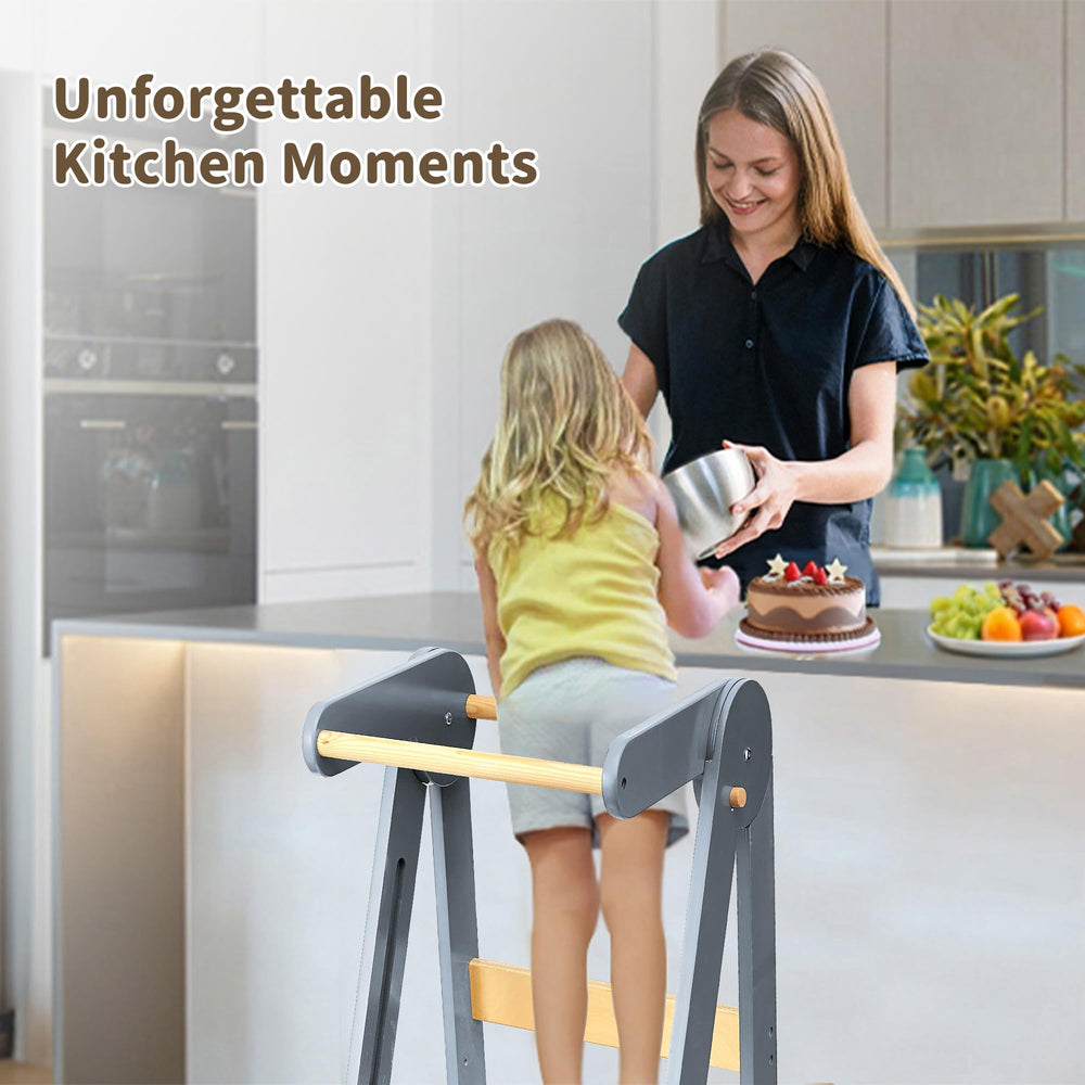 TDKDHoming toddler tower with three heights adjustable for growing child