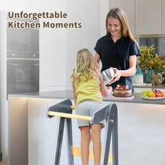 TDKDHoming toddler tower with three heights adjustable for growing child