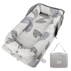 tdtok baby lounger foldable cotton demonstrates portable, breathable comfort for naps.