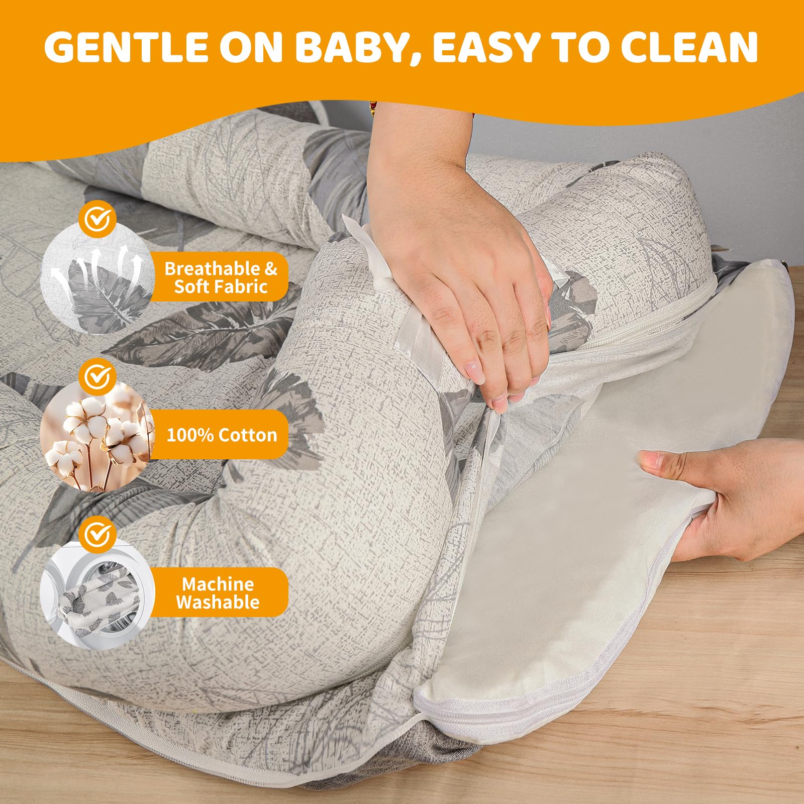 tdtok baby lounger-travel fold keeps baby comfy on trips.
