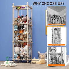 Td ymzdw natural wood animal jail aesthetic adds whimsy to nursery while organizing.