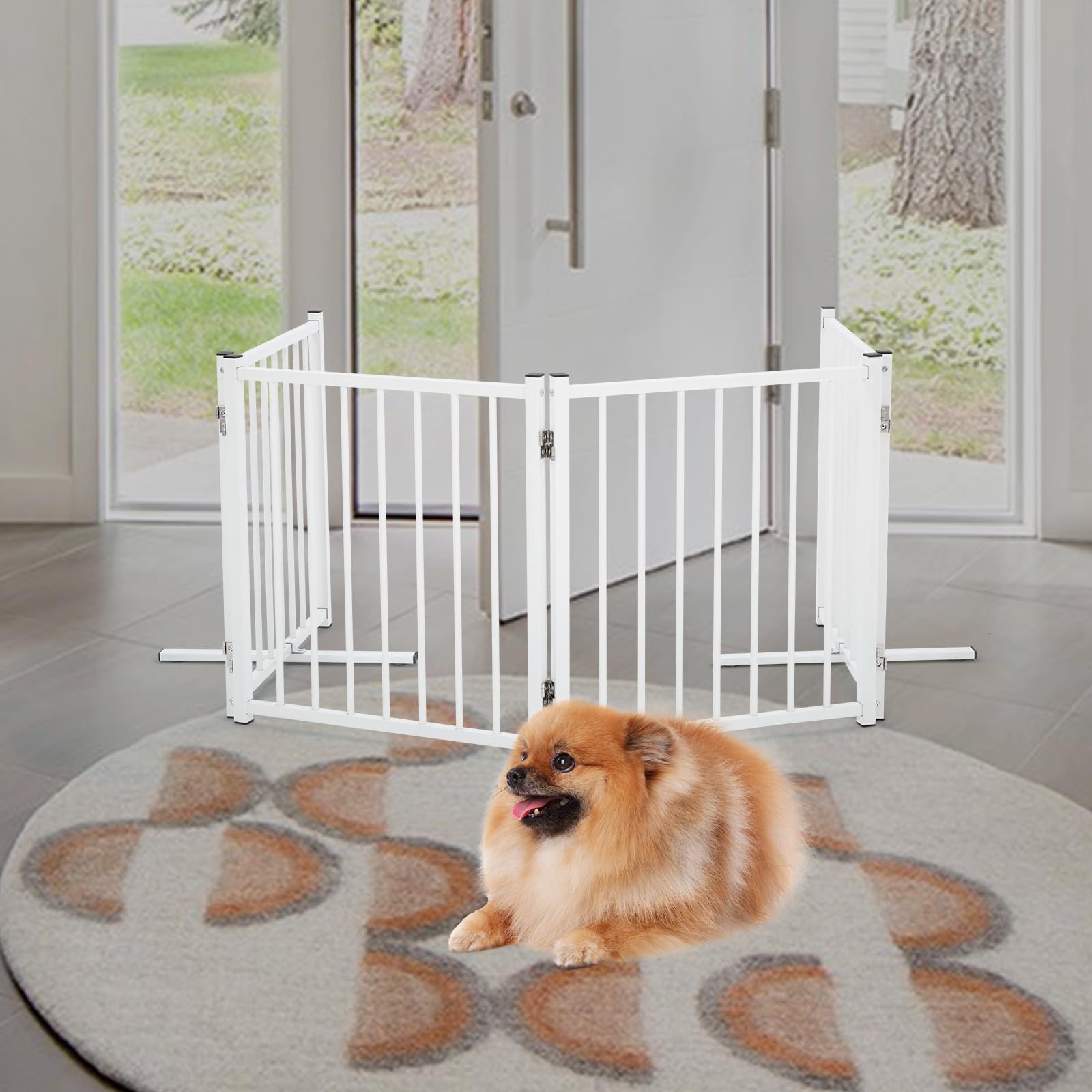 TE DEUM 93-inch-wide gate expands to cover wide spaces like hallways and doorways.