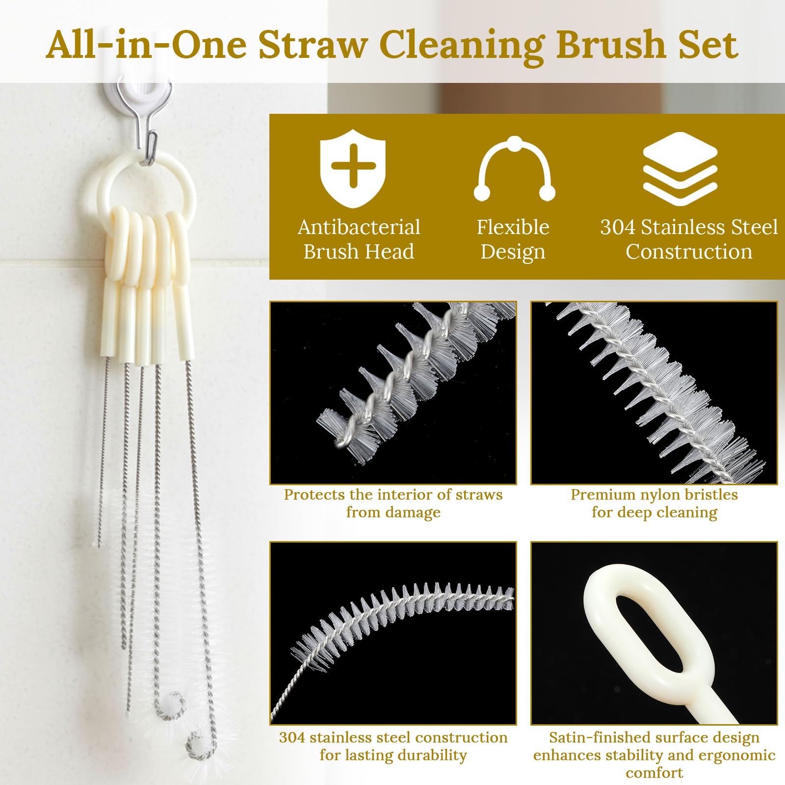 Teaaha spout and cup lid brushes reach tight corners for spotless drinkware.