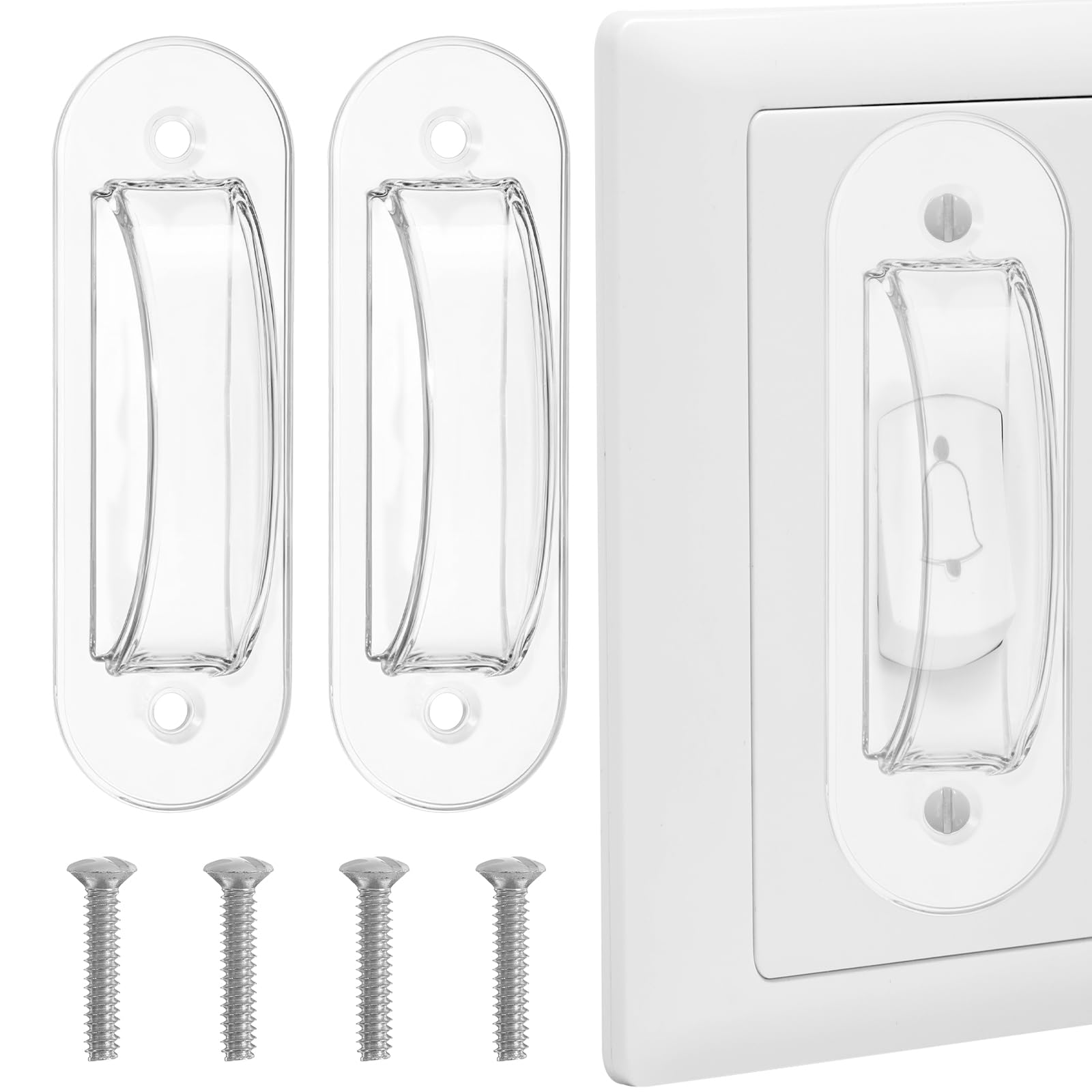 Teaaha Switch Guard clear cover 2pcs protects switches while blending with decor.