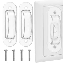 Teaaha Switch Guard clear cover 2pcs protects switches while blending with decor.