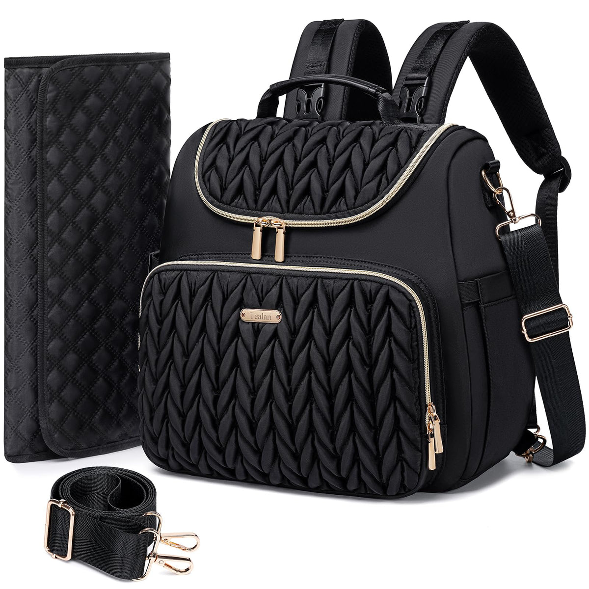 Tealari 4-in-1 convertible diaper bag backpack with versatile design and ample storage.