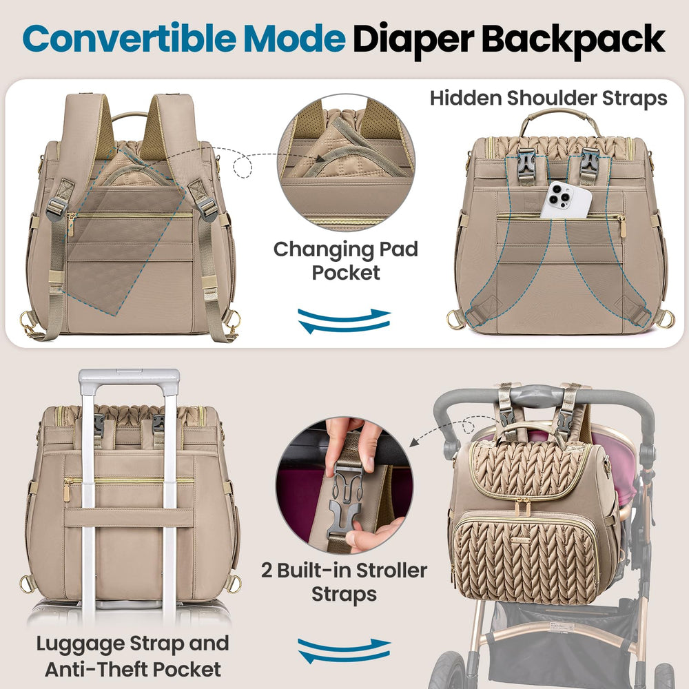 Tealari stroller strap attachment feature for hands-free shopping