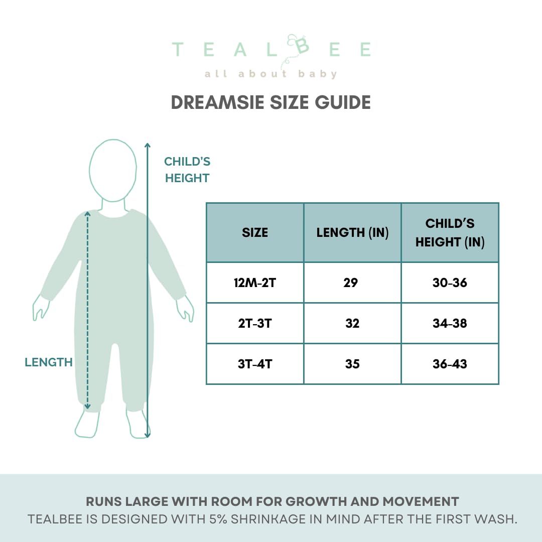 Tealbee Dreamsie YKK zipper detail with guard for easy diaper changes.