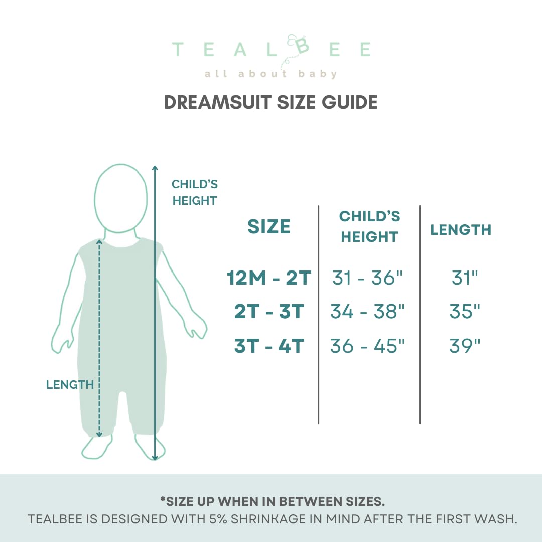 Tealbee Dreamsuit 2-way zipper enables easy diaper changes during the night.