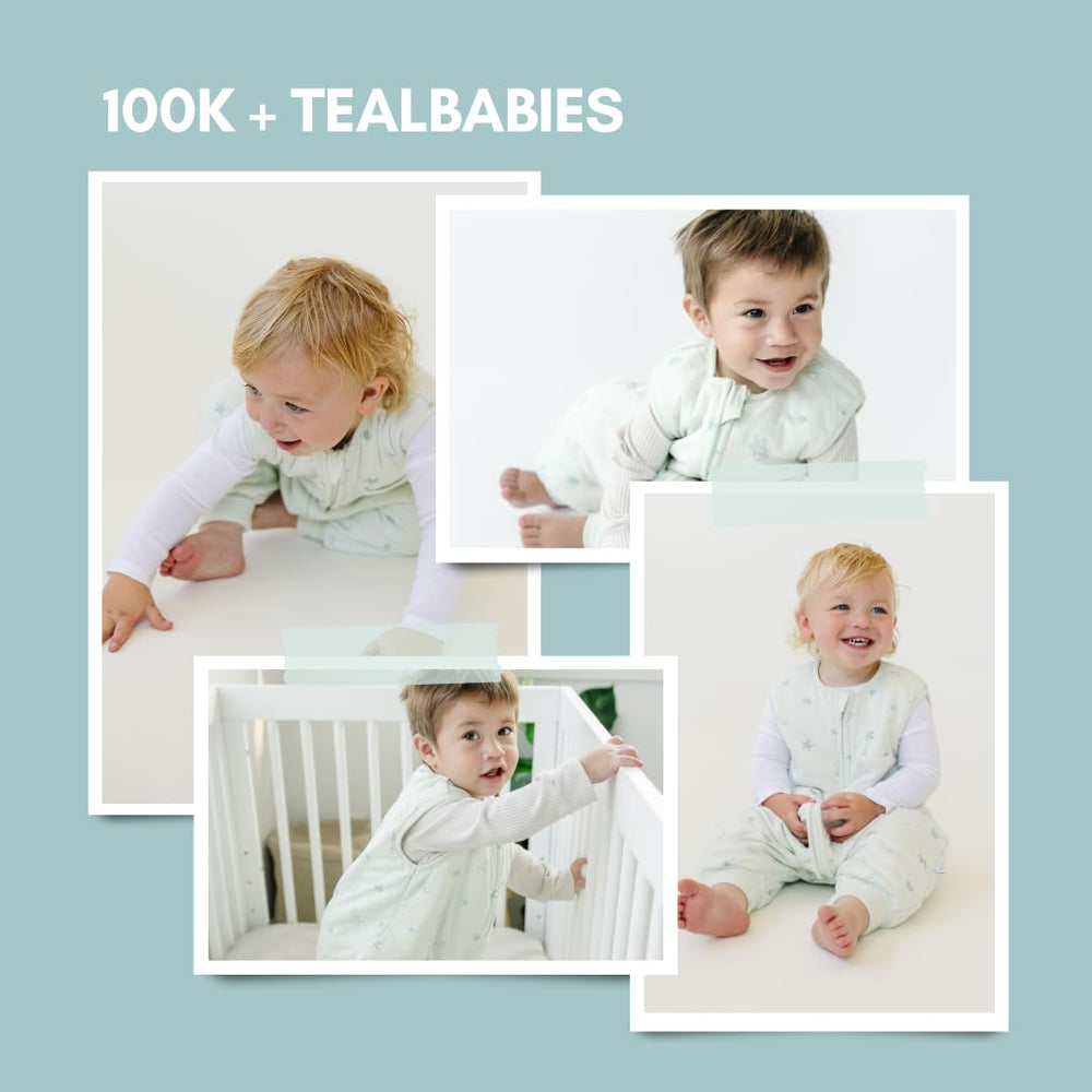 Tealbee Dreamsuit height-based size guide helps parents pick the right fit.