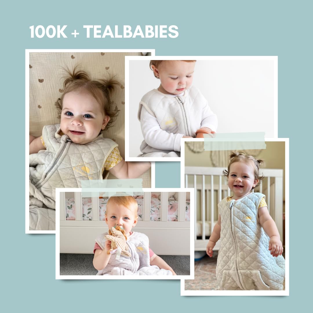 Tealbee Dreamsuit organic cotton blend — durable, pill-resistant fabric that holds shape.