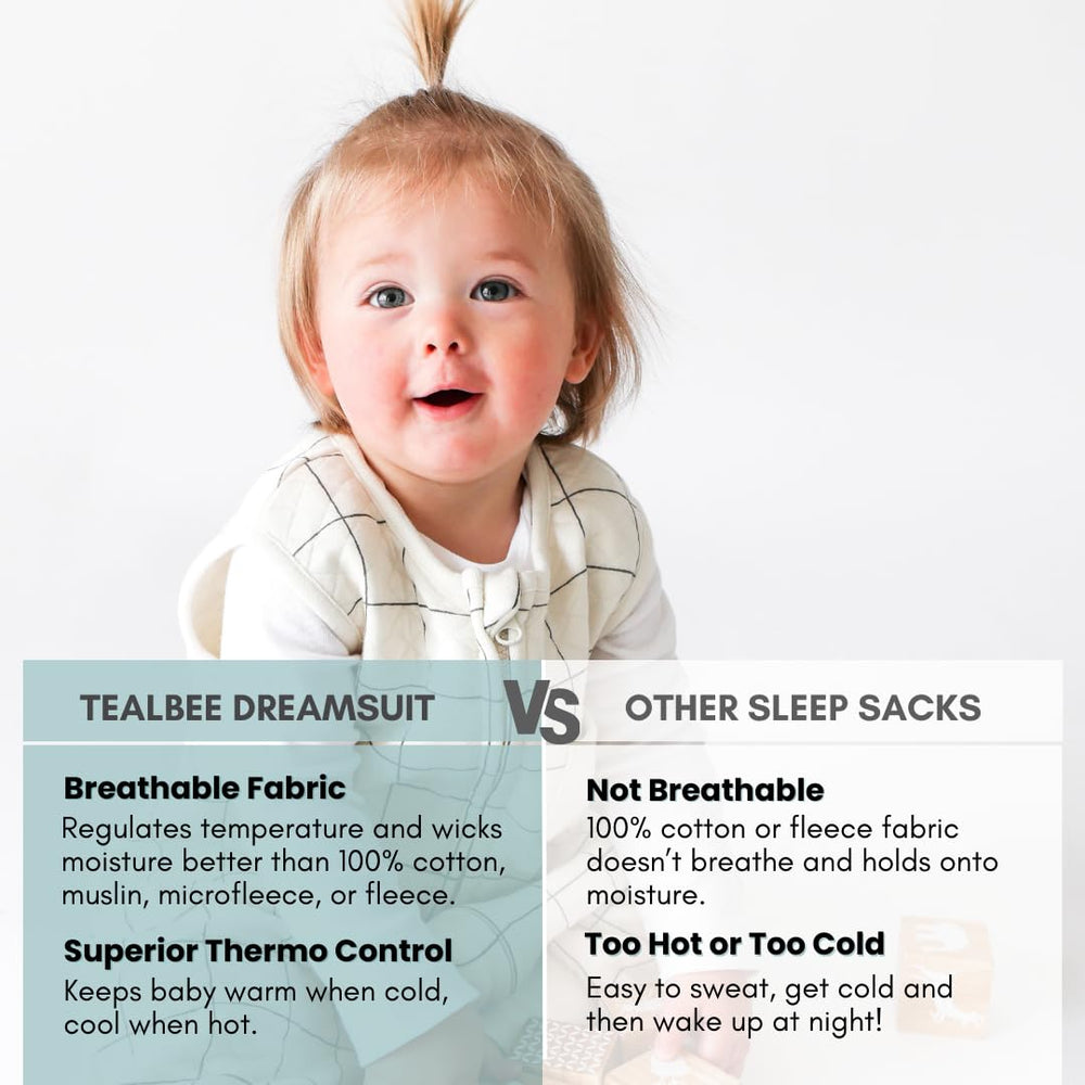 Tealbee Dreamsuit roomy hip area supports comfortable toddler movement.