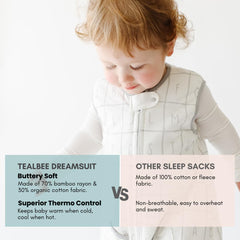 Tealbee Dreamsuit bamboo rayon fabric feels silky and breathable.