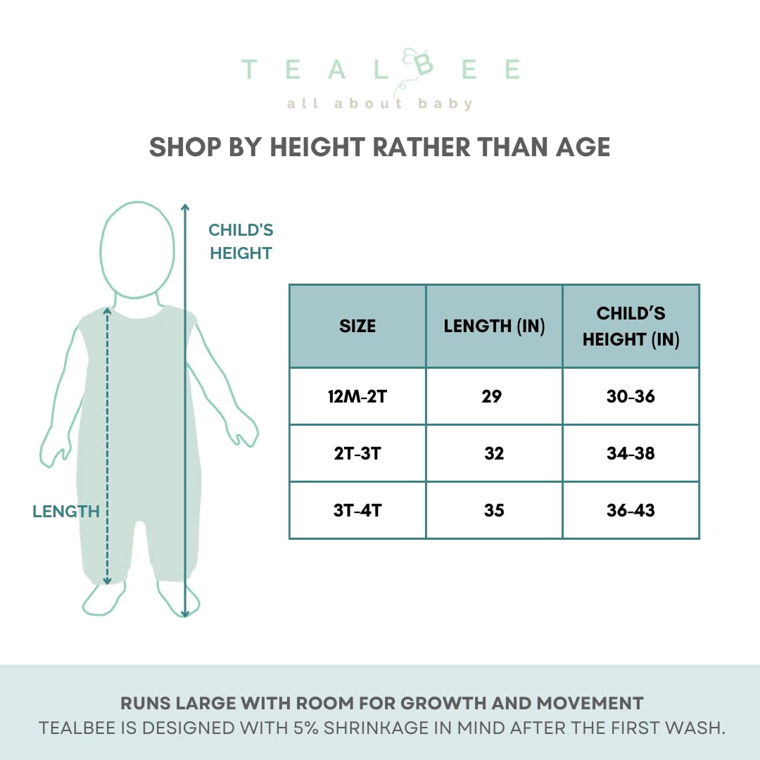 Tealbee Dreamsuit summer 0-8 tog image illustrates lightweight warmth for warm rooms.