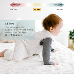 Tealbee Dreamsuit features a 2-way zipper for easy diaper changes