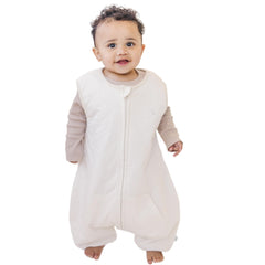 Tealbee Dreamsuit front view shows roomy hip space for secure toddler movement