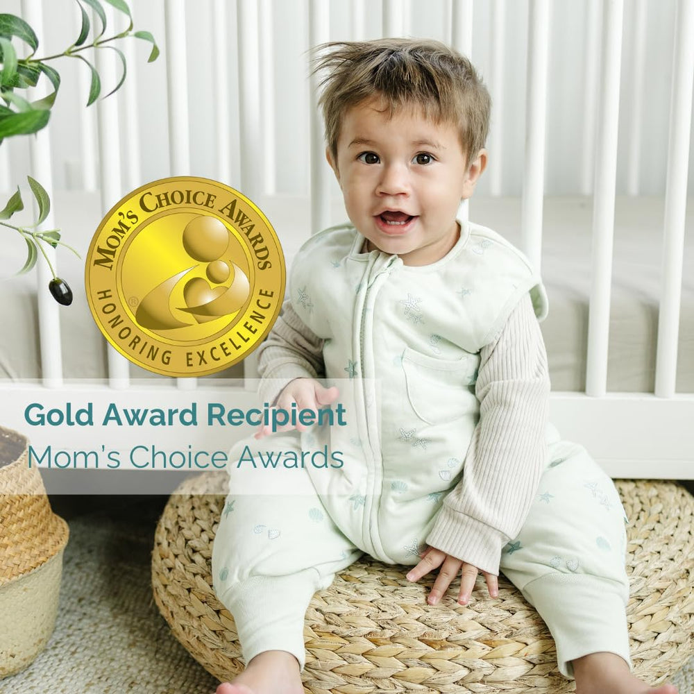 Tealbee Dreamsuit seashell 1-5 tog warms toddlers in cool rooms.