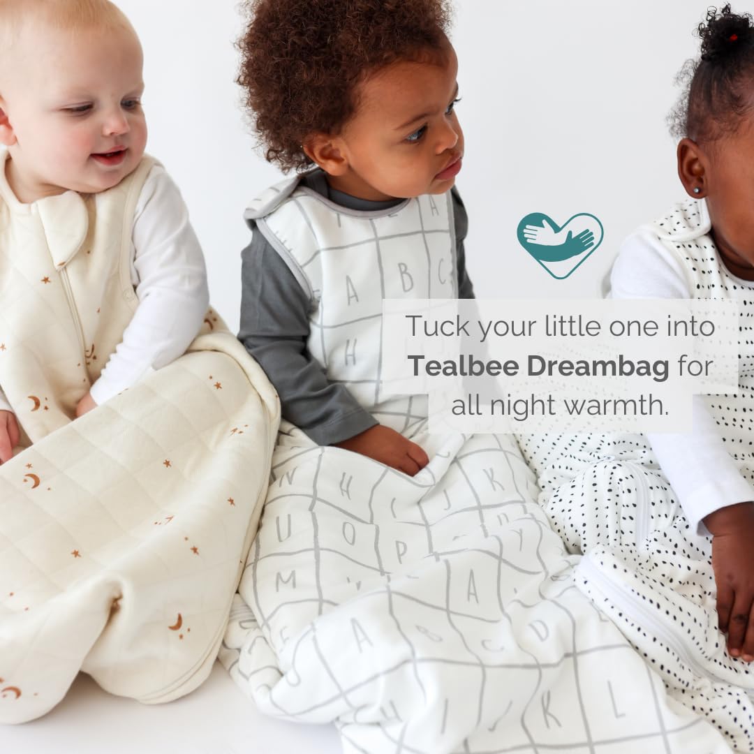 Tealbee Sleep Sack highlights growth-friendly sizing for lasting usability.
