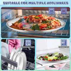 TeamFar 8-inch plates designed for outdoor camping and picnics.