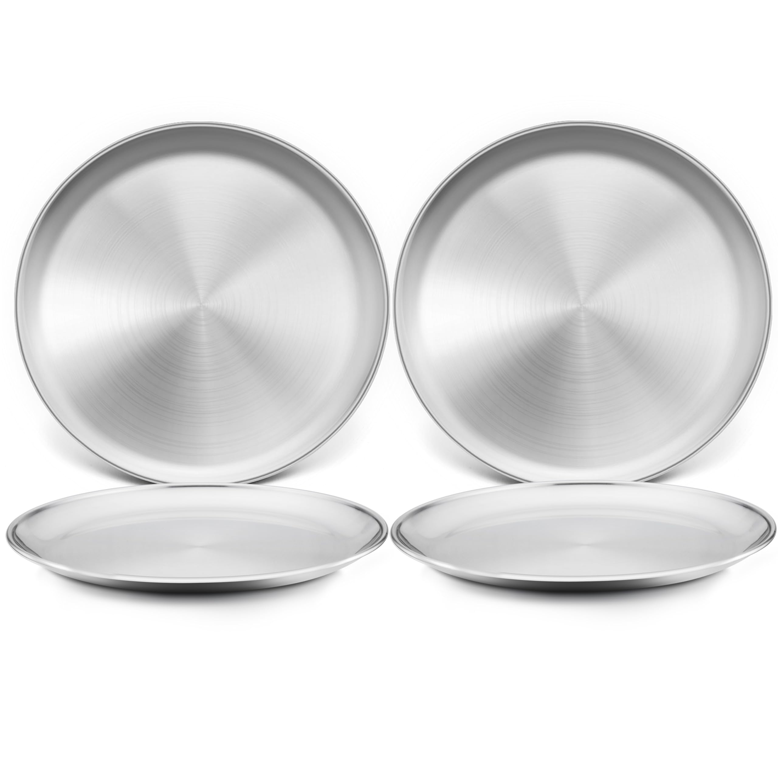 TeamFar 8-inch toddler plates set, stackable for compact kitchen storage.