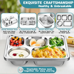 TeamFar divided plate stackable design saves space in cabinets