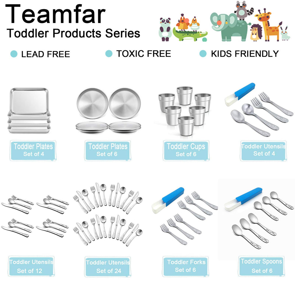 TeamFar 4pc set dishwasher-safe plates simplify post-meal cleanup