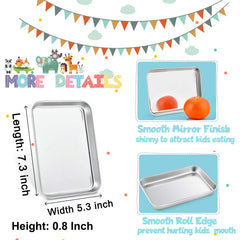 TeamFar Kids Plates 4pc set side angle highlights deep wells preventing spills