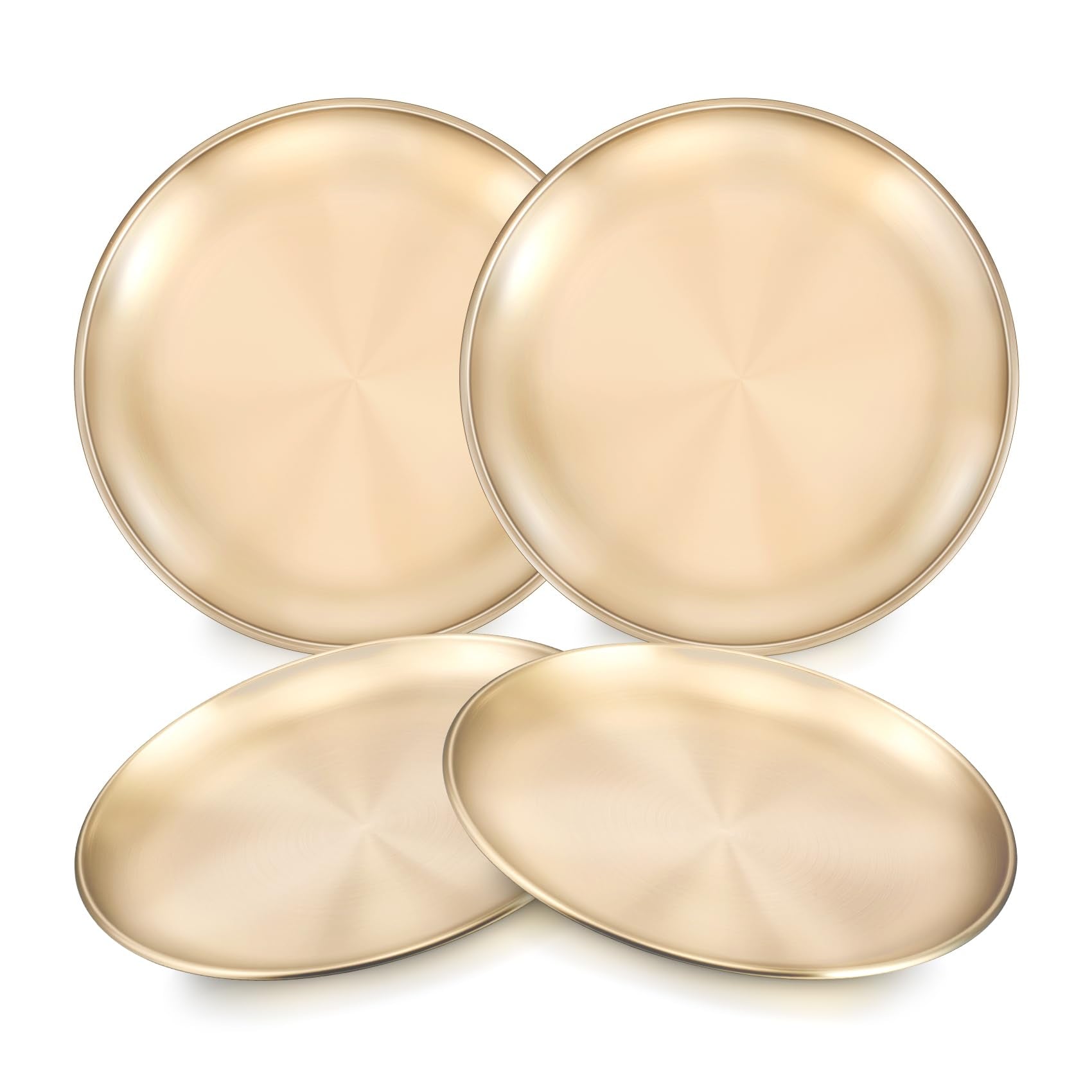 TeamFar Kids Plates 8in gold finish—durable toddler dinnerware for everyday meals.