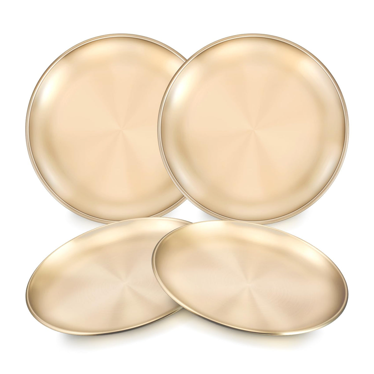 TeamFar Kids Plates 8in gold finish—durable toddler dinnerware for everyday meals.