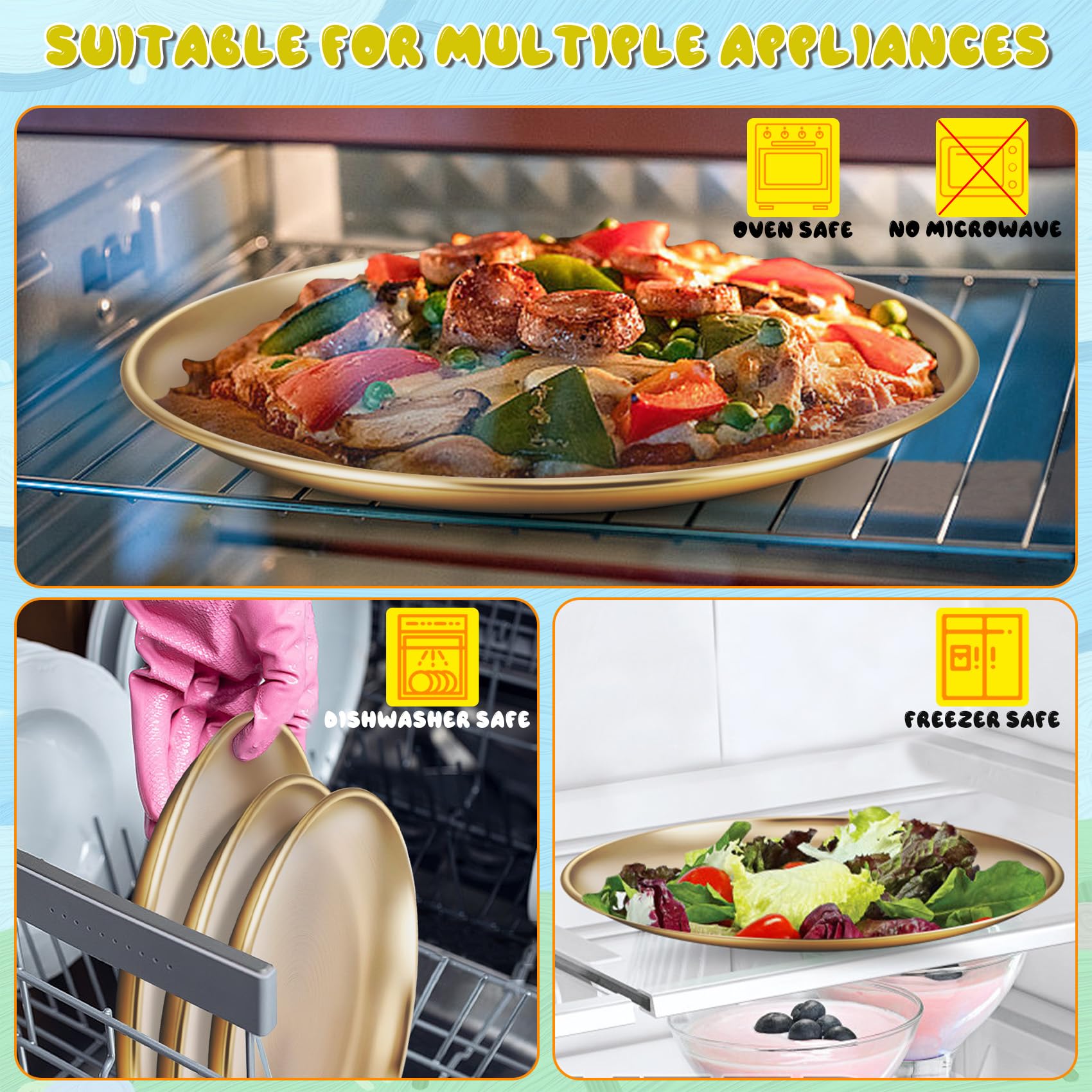 TeamFar dishwasher-safe plates—easy cleanup after kid-friendly meals and family gatherings.